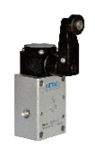 AIRTAC MANUAL VALVES, CM3 SERIES ROLLER TYPE&lt;BR&gt;COMPACT 3 WAY 2 POSITION N.C. , 1/8&quot; NPT PORTS